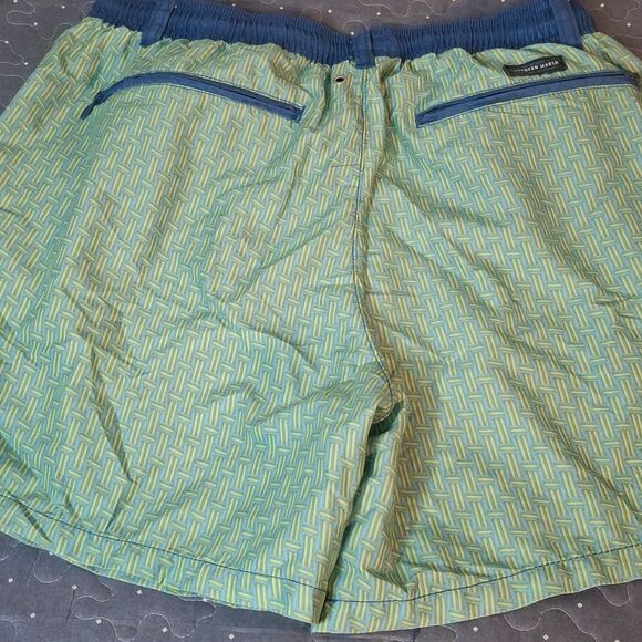 Southern Marsh Blue and Green Patterned Swim Trunks size medium - Picture 4 of 5